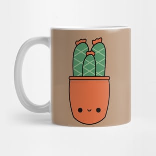 Cute Kawaii Cactus In Orange Pot Mug